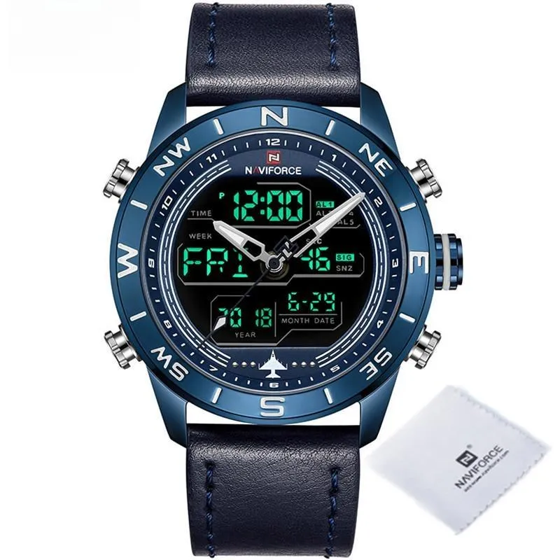 Mens Sports Watches Fashion Casual Dual Display Digital Male Watch
