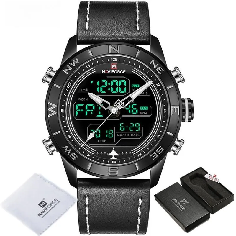 Mens Sports Watches Fashion Casual Dual Display Digital Male Watch