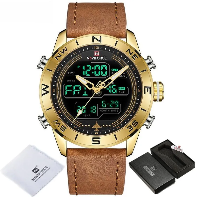 Mens Sports Watches Fashion Casual Dual Display Digital Male Watch