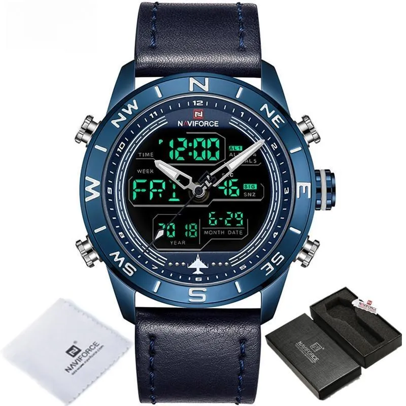 Mens Sports Watches Fashion Casual Dual Display Digital Male Watch