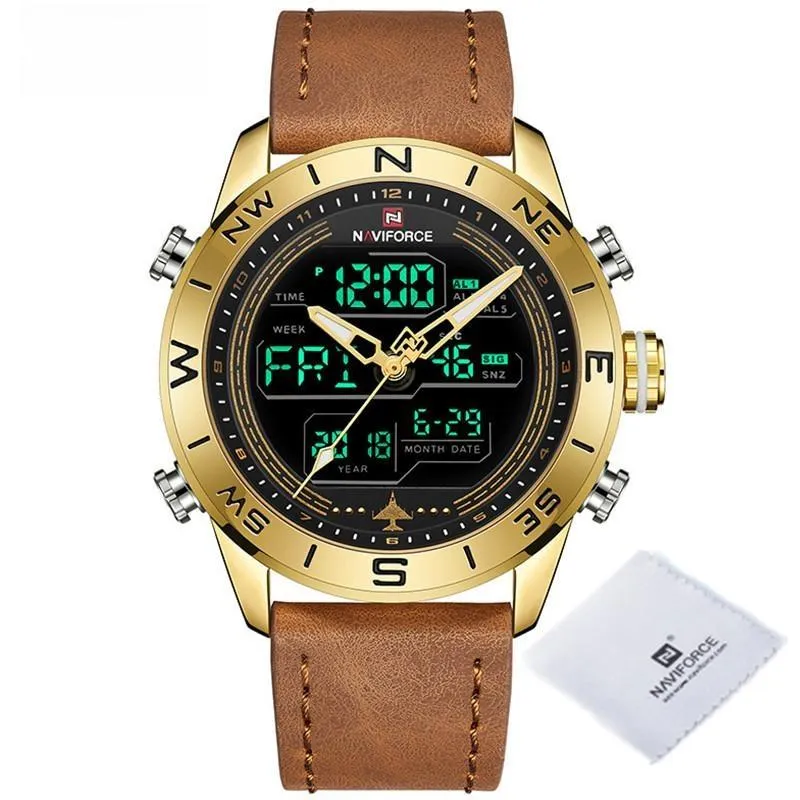 Mens Sports Watches Fashion Casual Dual Display Digital Male Watch