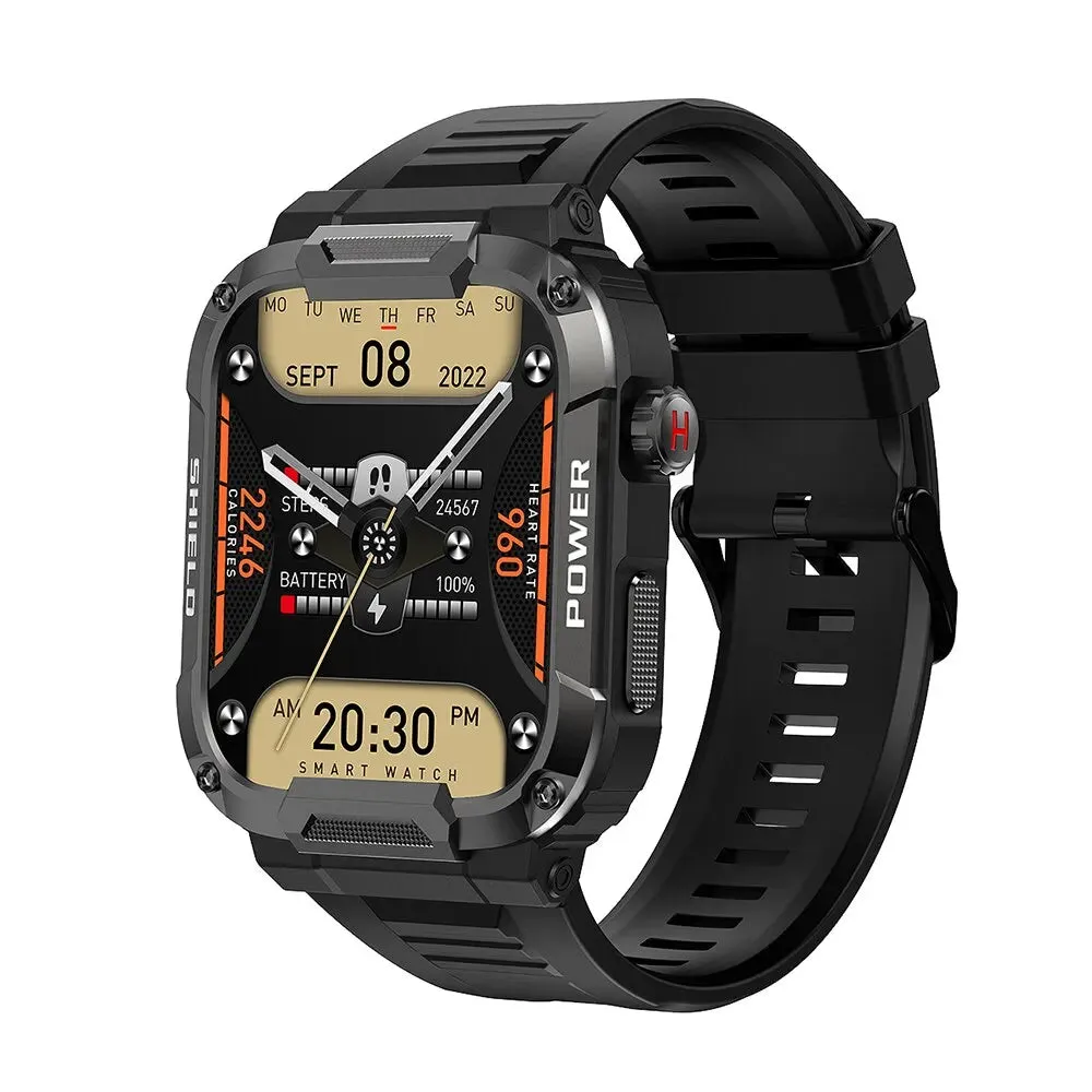 MEVADEN 1.85 Outdoor Military Smart Watch Men Bluetooth Call Smartwatch For Android IOS IP68 Waterproof Sports Fitness Watches