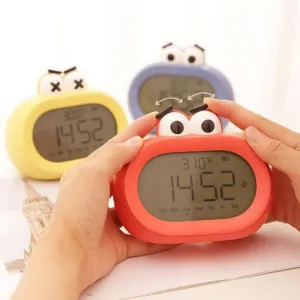 Mini LED Alarm Clock Countdown Table Clock Practical Cute Big Mouth Student Table LED Electronic Clock Night Light for Home
