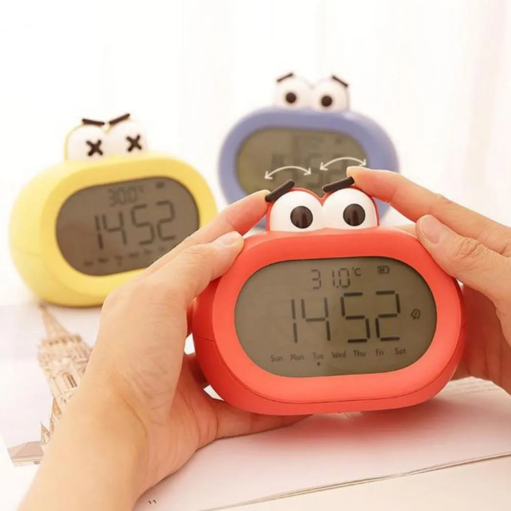 Mini LED Alarm Clock Countdown Table Clock Practical Cute Big Mouth Student Table LED Electronic Clock Night Light for Home