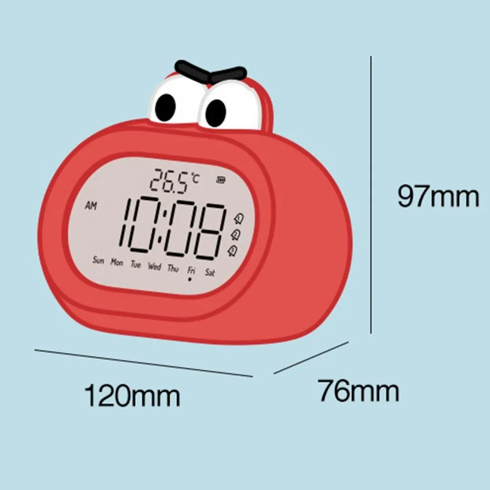 Mini LED Alarm Clock Countdown Table Clock Practical Cute Big Mouth Student Table LED Electronic Clock Night Light for Home