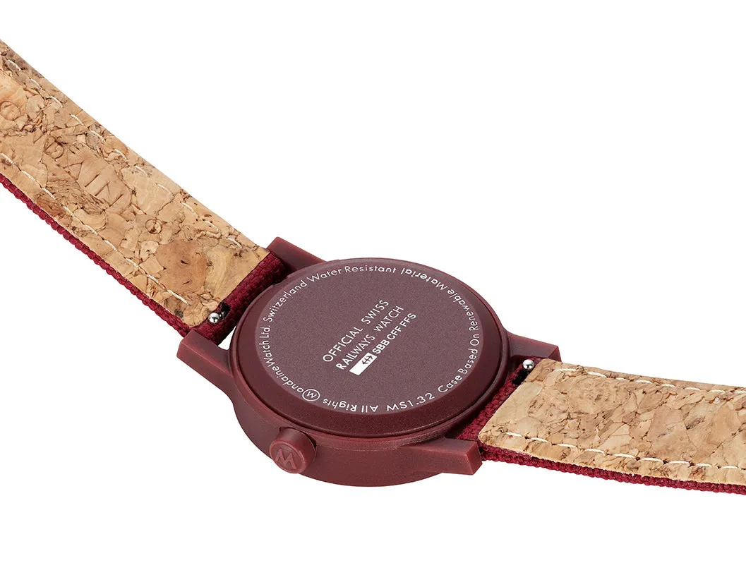 MOND Watch Essence Dark Cherry Textile