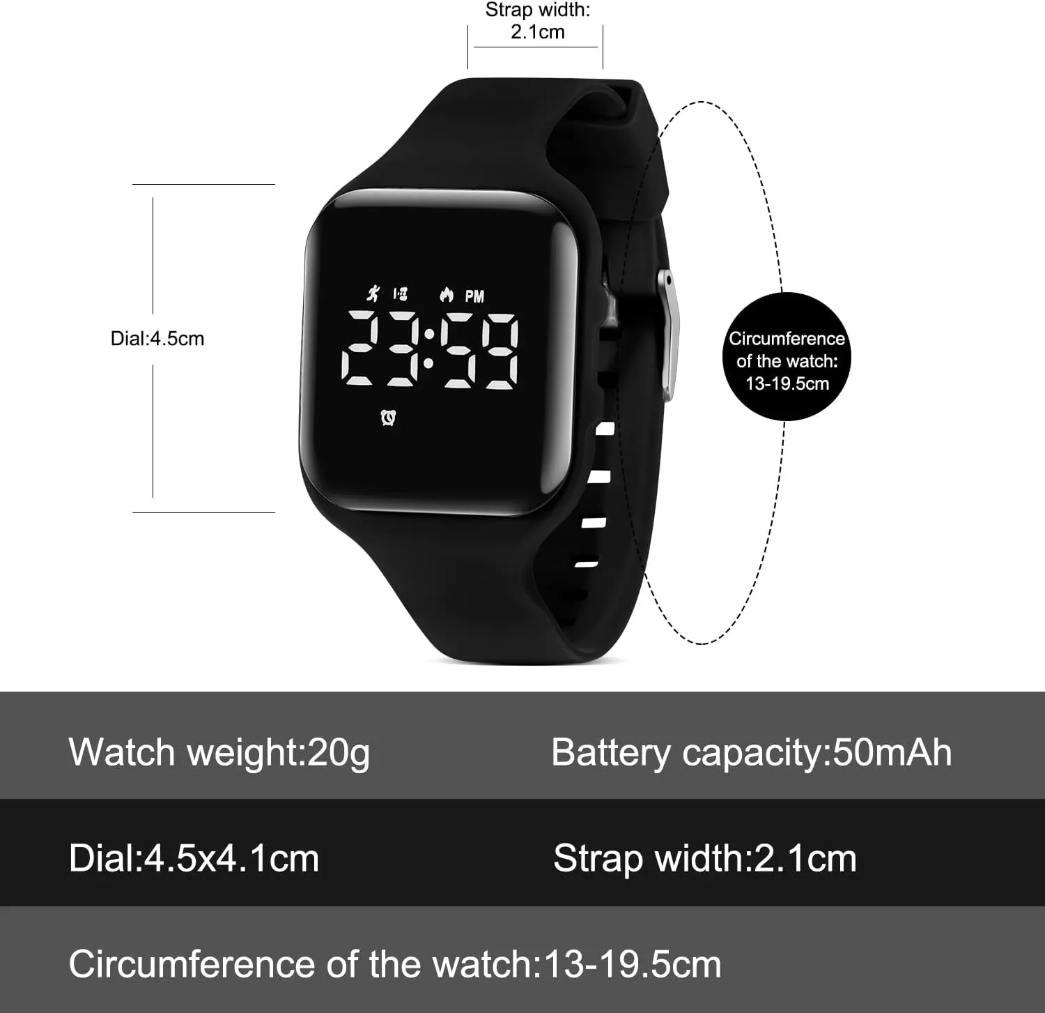 NN BEN NEVIS Kids Watch, Digital Watch for Boys Girls, Sport Watch with Fitness Tracker, Alarm Clock, Stopwatch, No App and Waterproof, Watch for Kids Ages 5-12