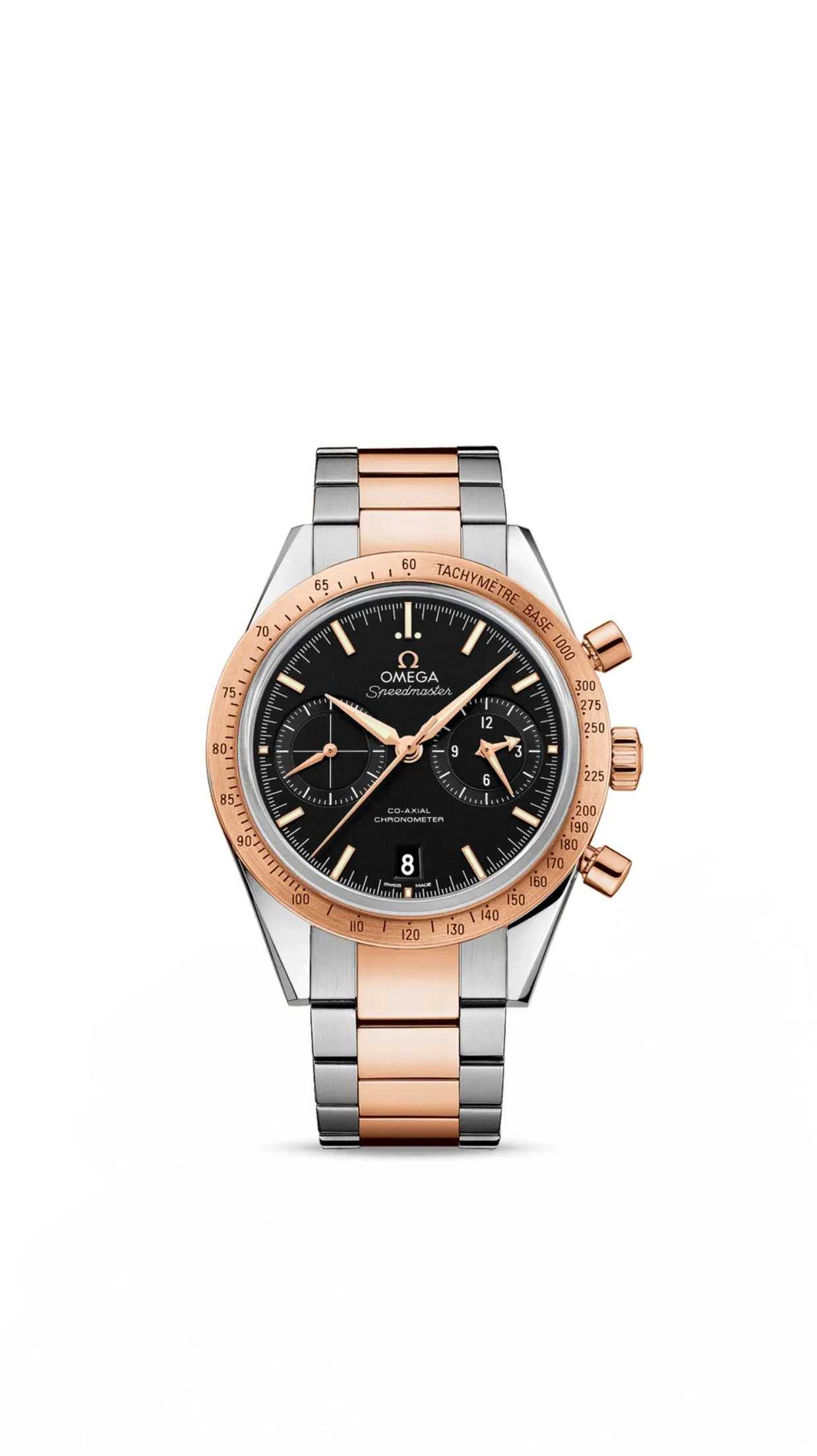 Omega Speedmaster '57 Co‑Axial Chronometer Chronograph 18K RG & SS 41.5mm Black Dial 331.20.42.51.01.002