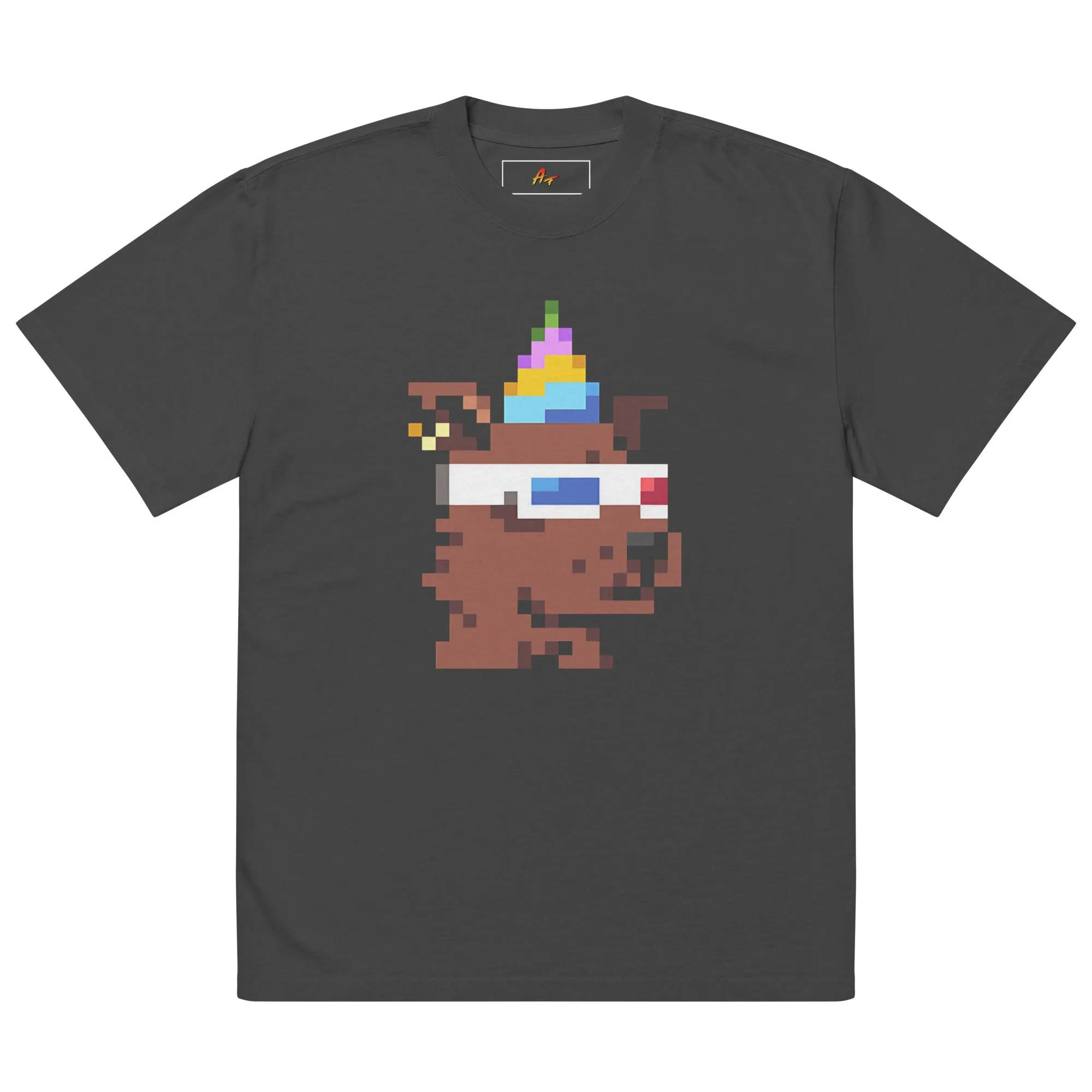 Oversized faded t-shirt feat. degen dog x markcarey