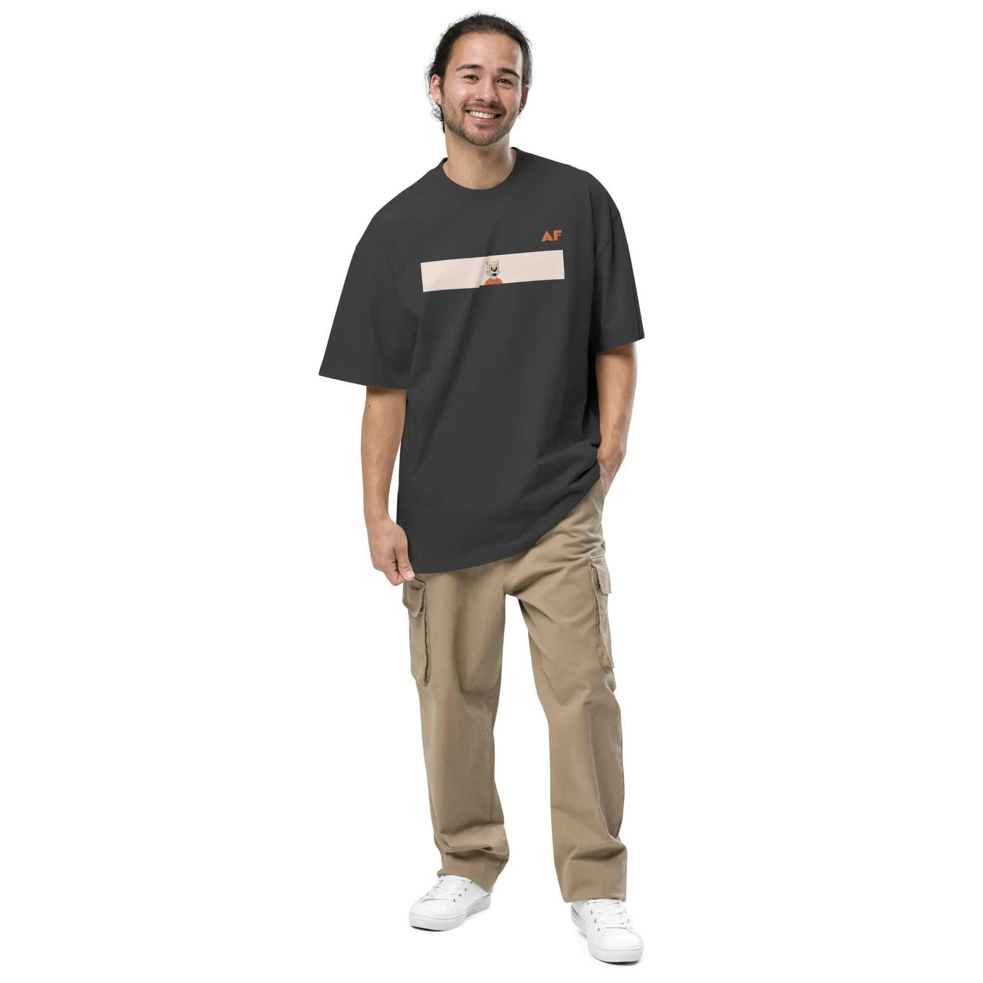 Oversized faded t-shirt feat. DEGEN TOONZ #7949