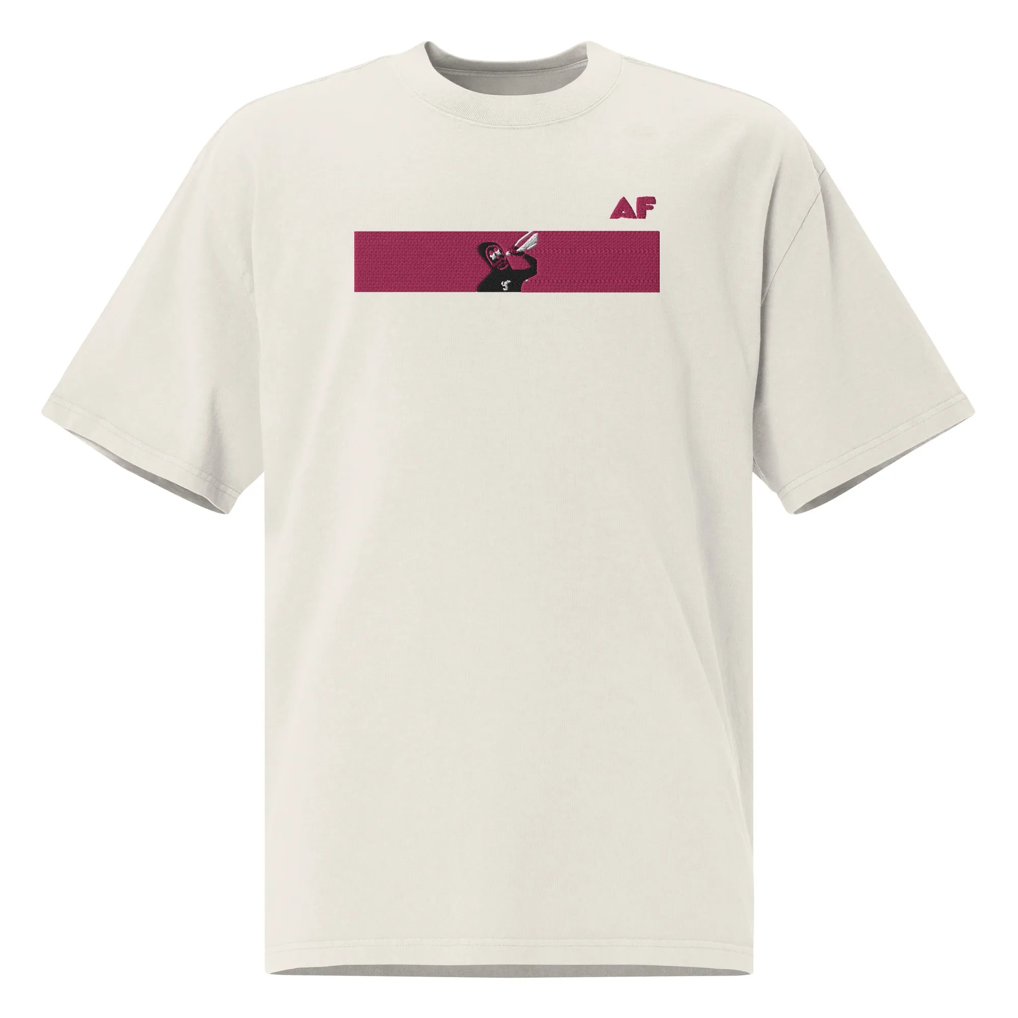 Oversized faded t-shirt feat. rektguy #889 (extra large embroidery)