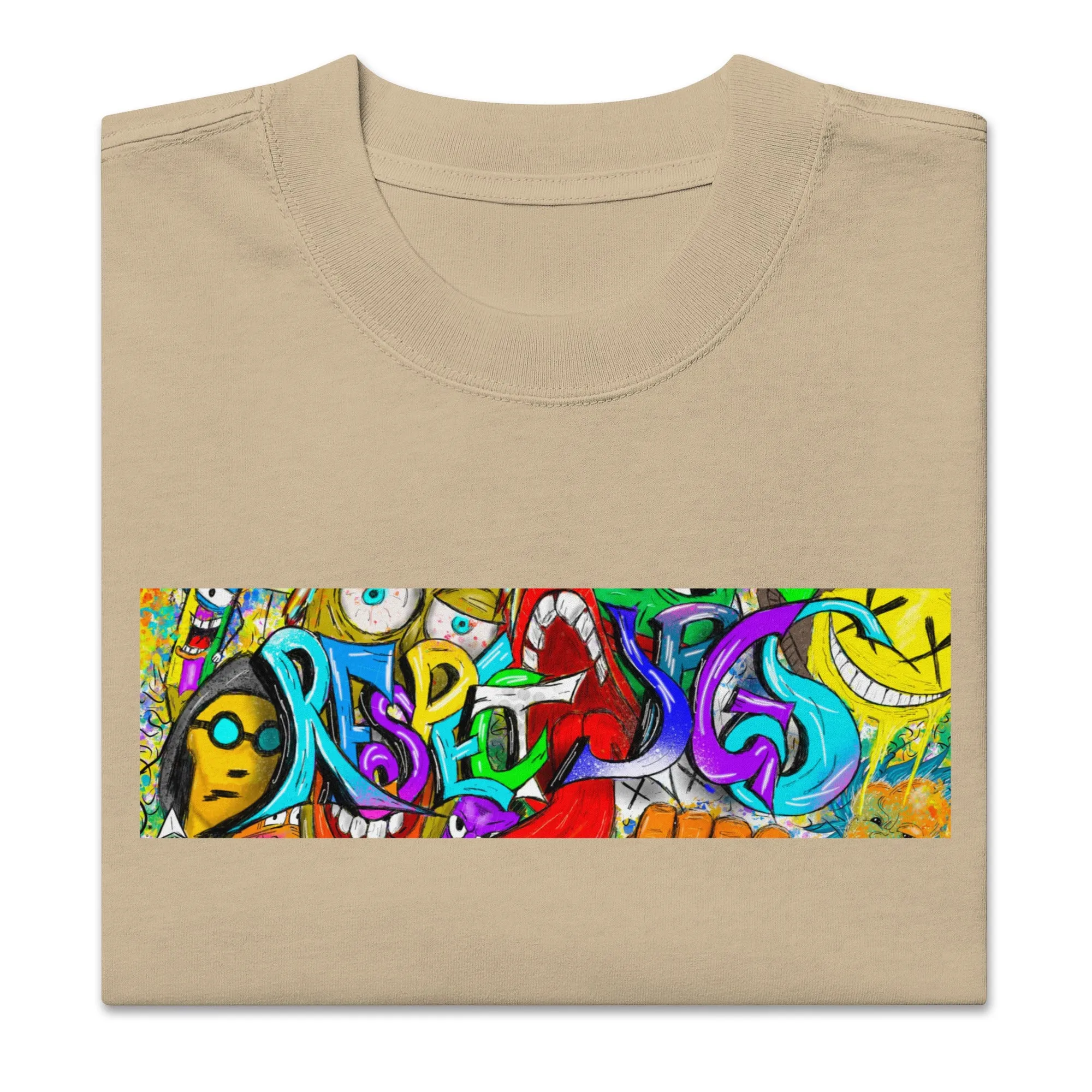 Oversized faded t-shirt feat. RESPECT JPGS by eitzi.eth