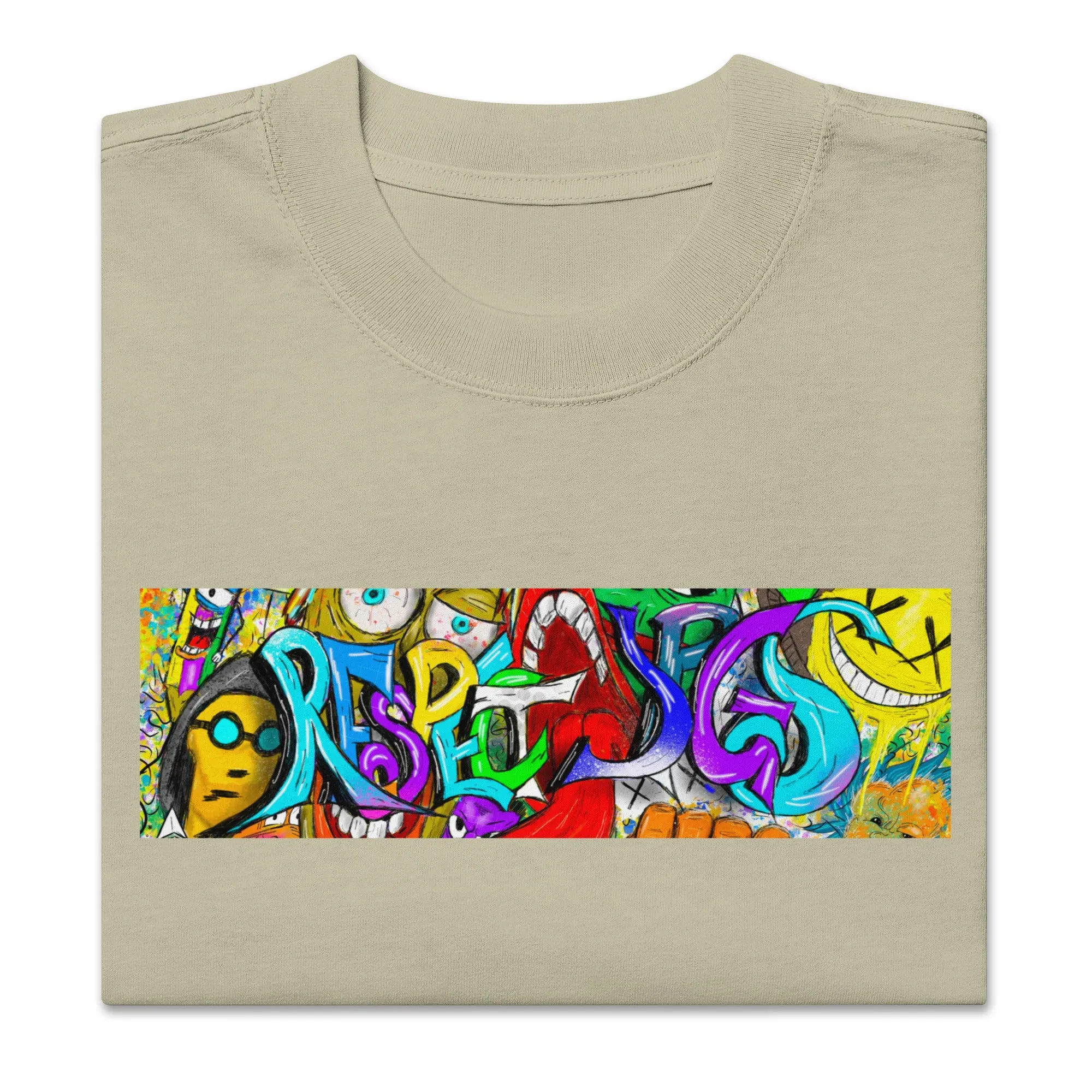 Oversized faded t-shirt feat. RESPECT JPGS by eitzi.eth