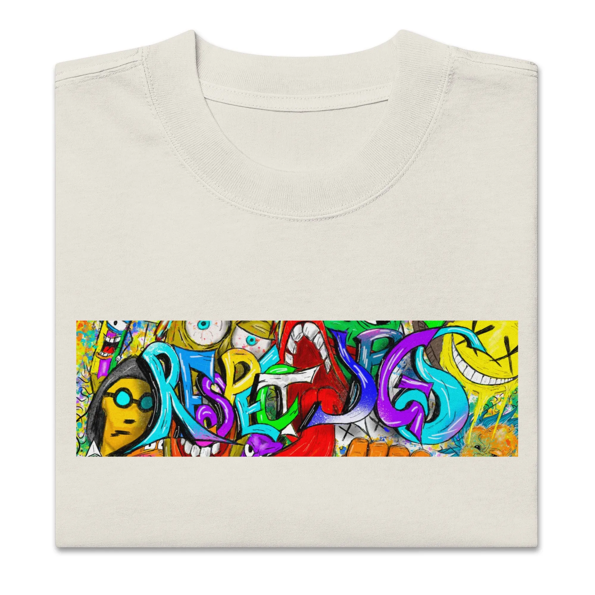 Oversized faded t-shirt feat. RESPECT JPGS by eitzi.eth
