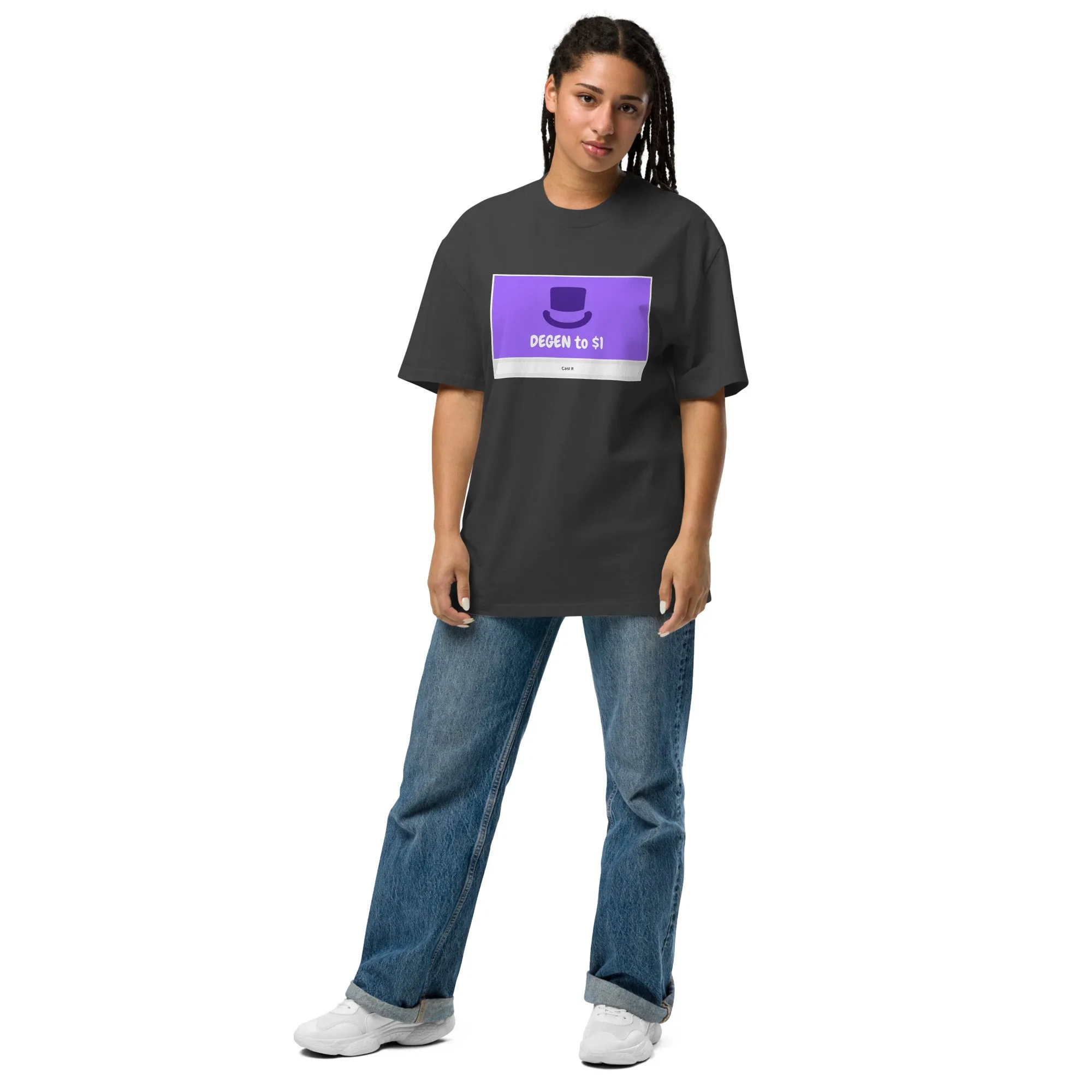 Oversized faded t-shirt "cast it"