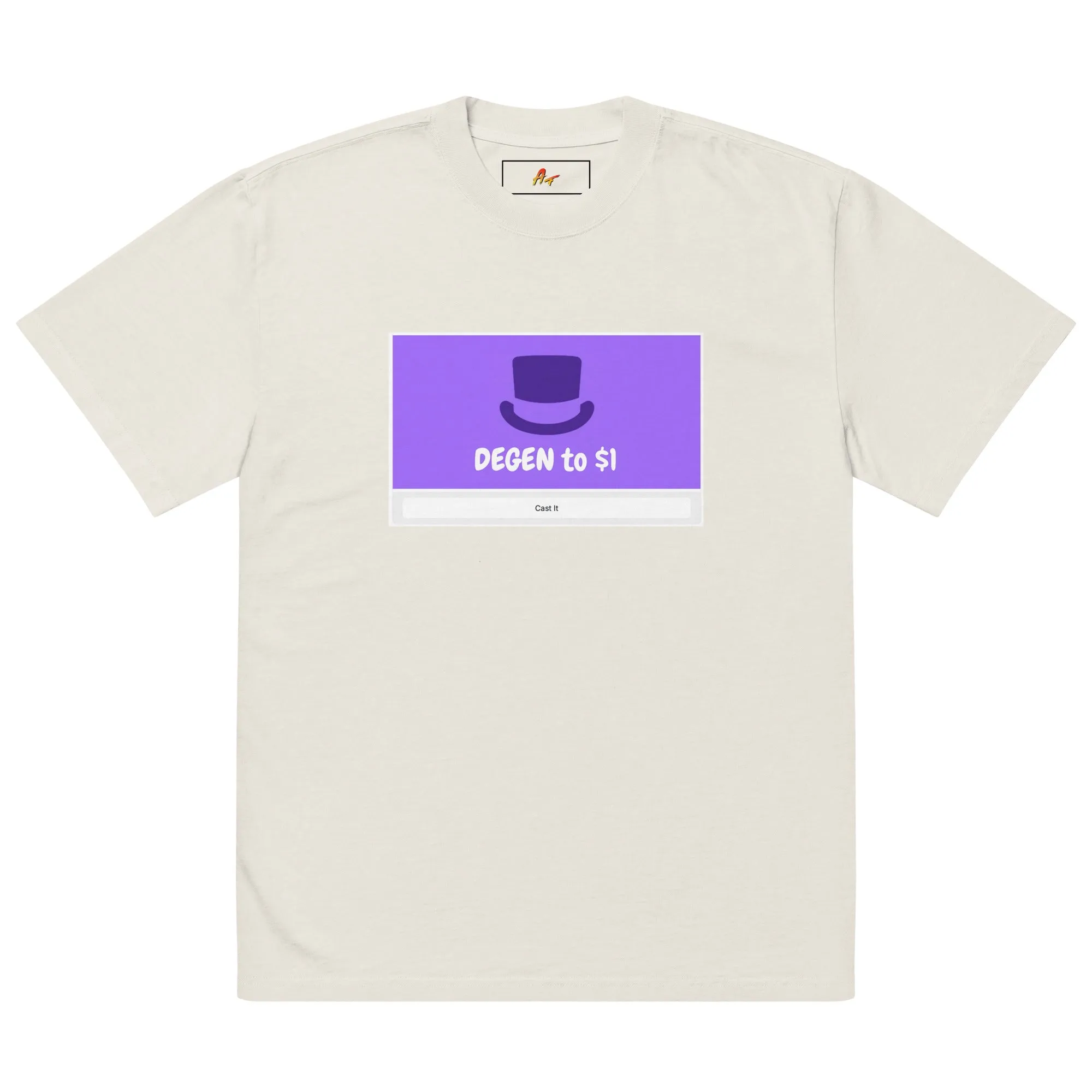 Oversized faded t-shirt "cast it"
