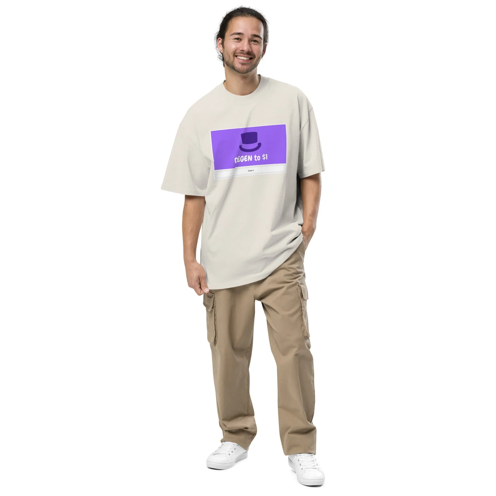 Oversized faded t-shirt "cast it"