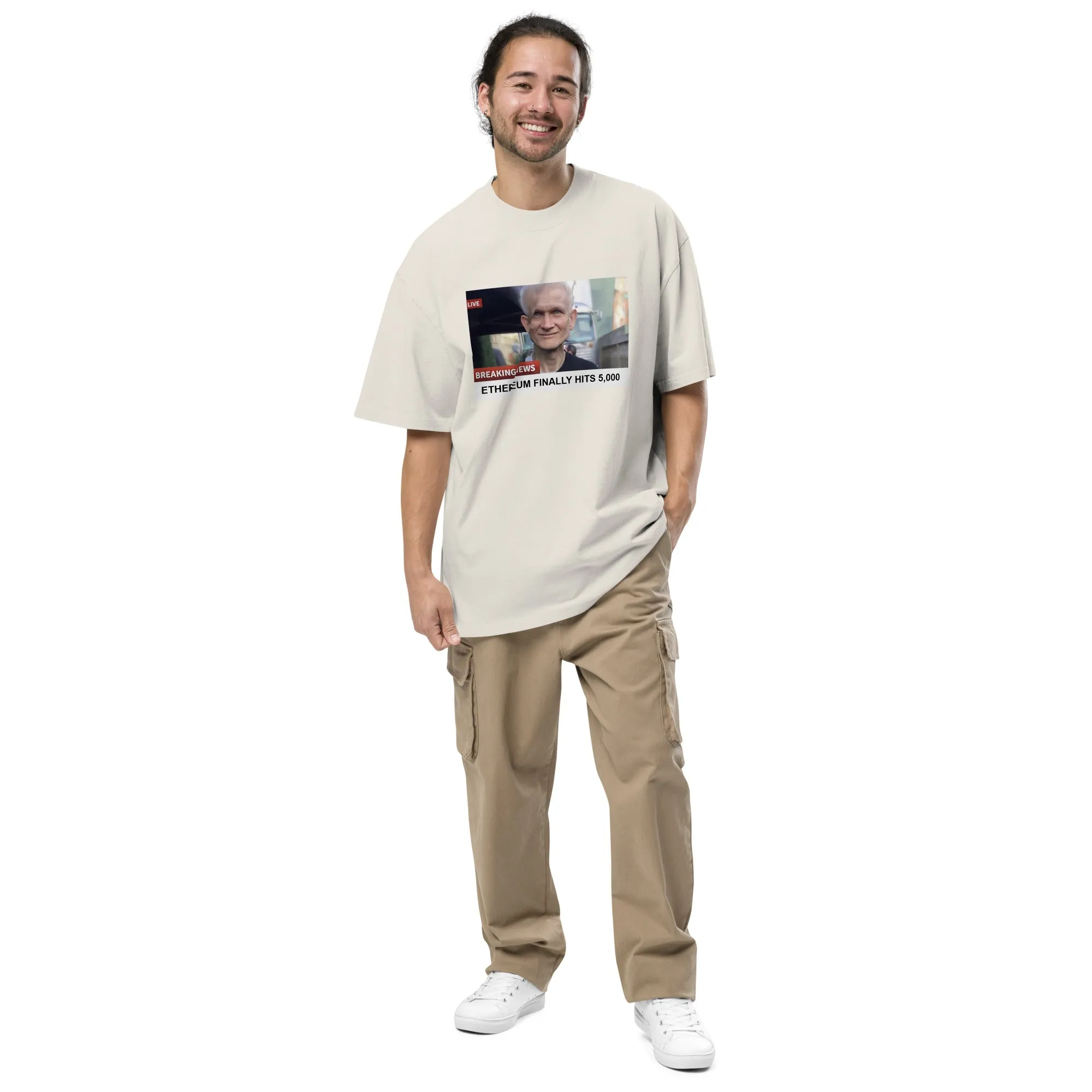 Oversized faded t-shirt "ETH to 5K$ (Tee)"