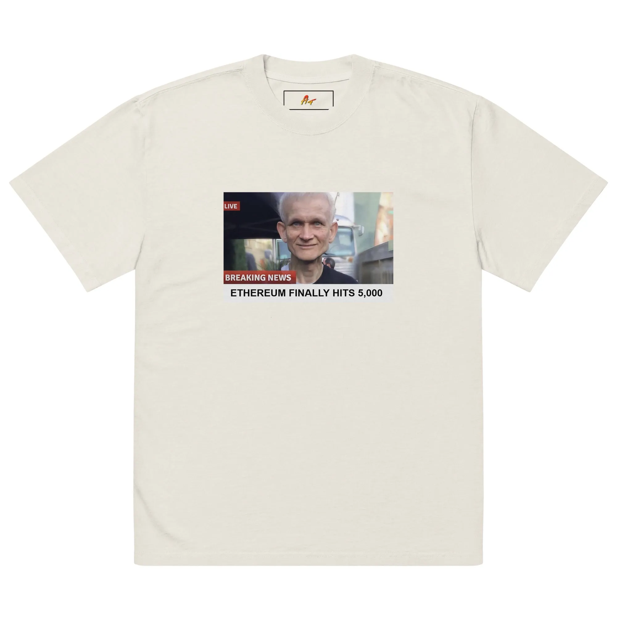 Oversized faded t-shirt "ETH to 5K$ (Tee)"