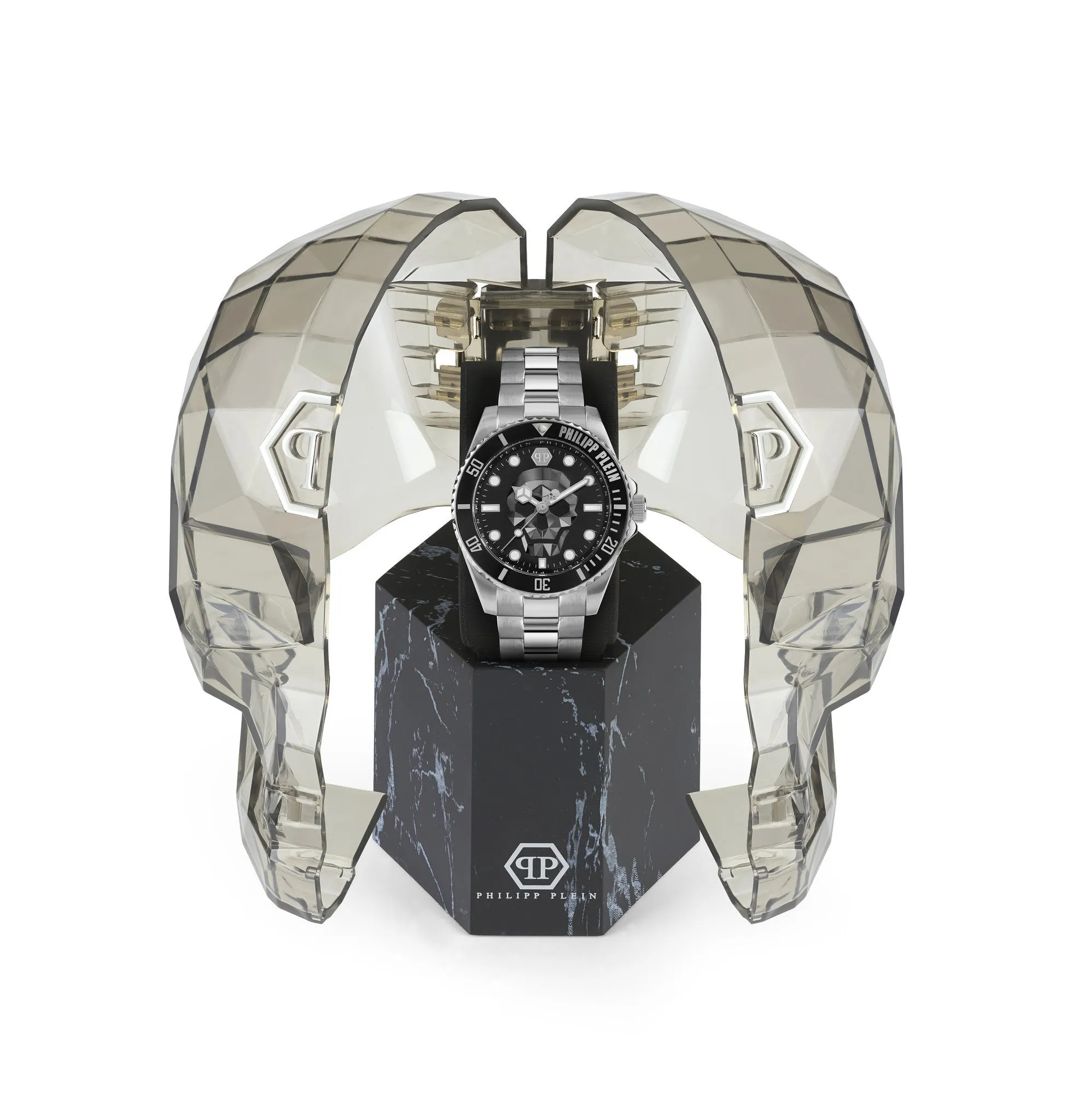 Philipp Plein Silver The $kull Watch