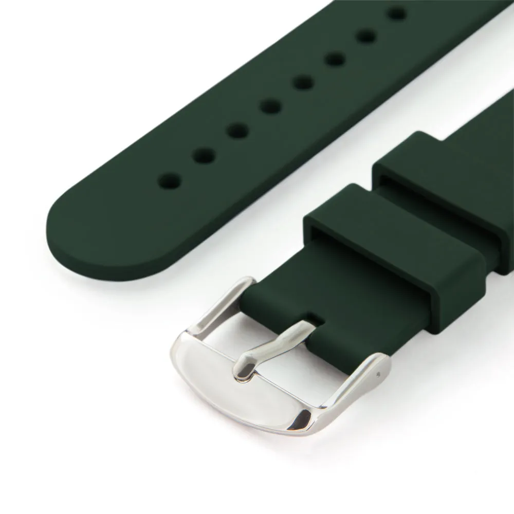 Quick Release Silicone Watch Band - British Racing Green