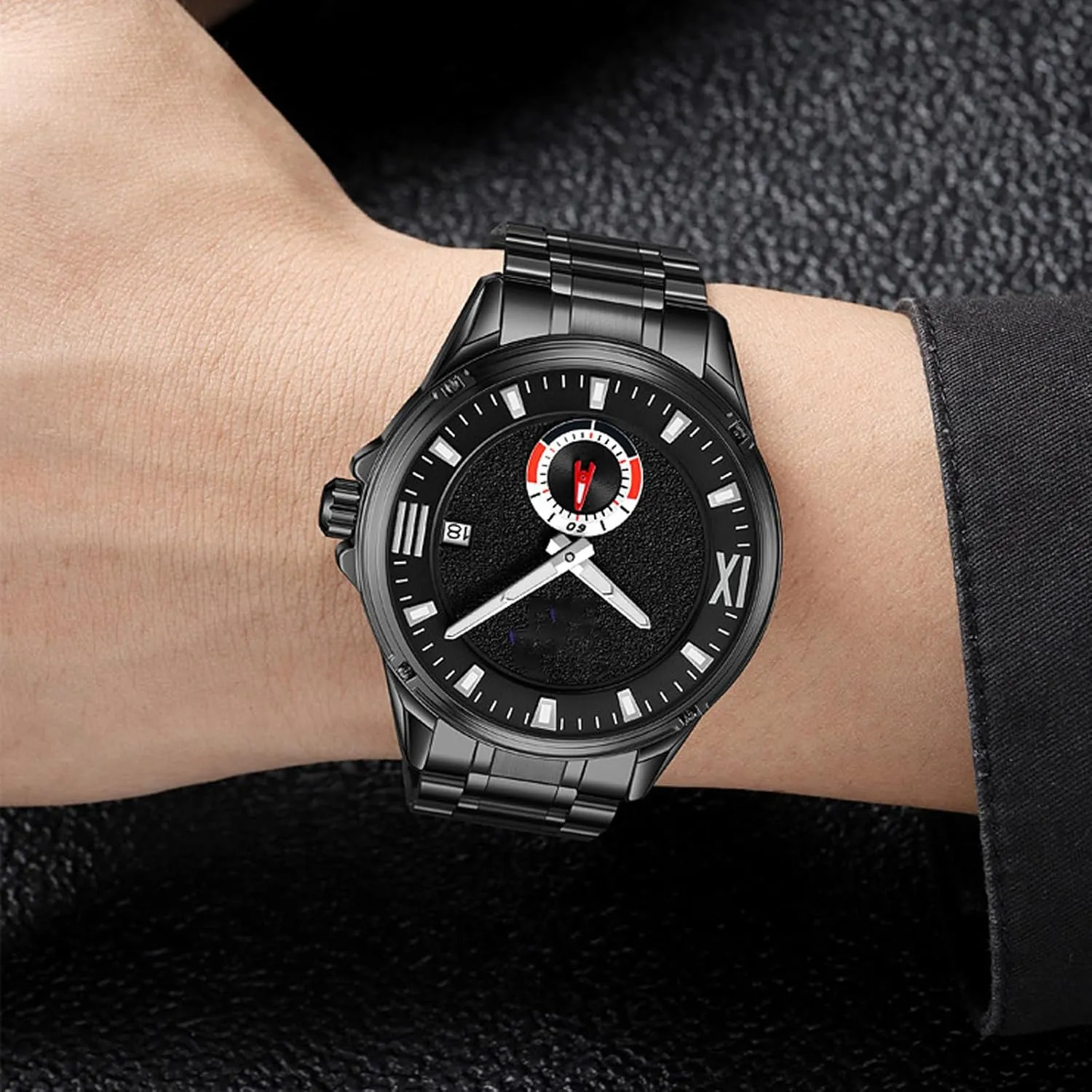 Quick Release Stainless Steel Watch Band Bracelet 12mm to 24mm Straight & Curved End Universal Stainless Steel Metal Watch Strap Smartwatch Replacement Band Men Women