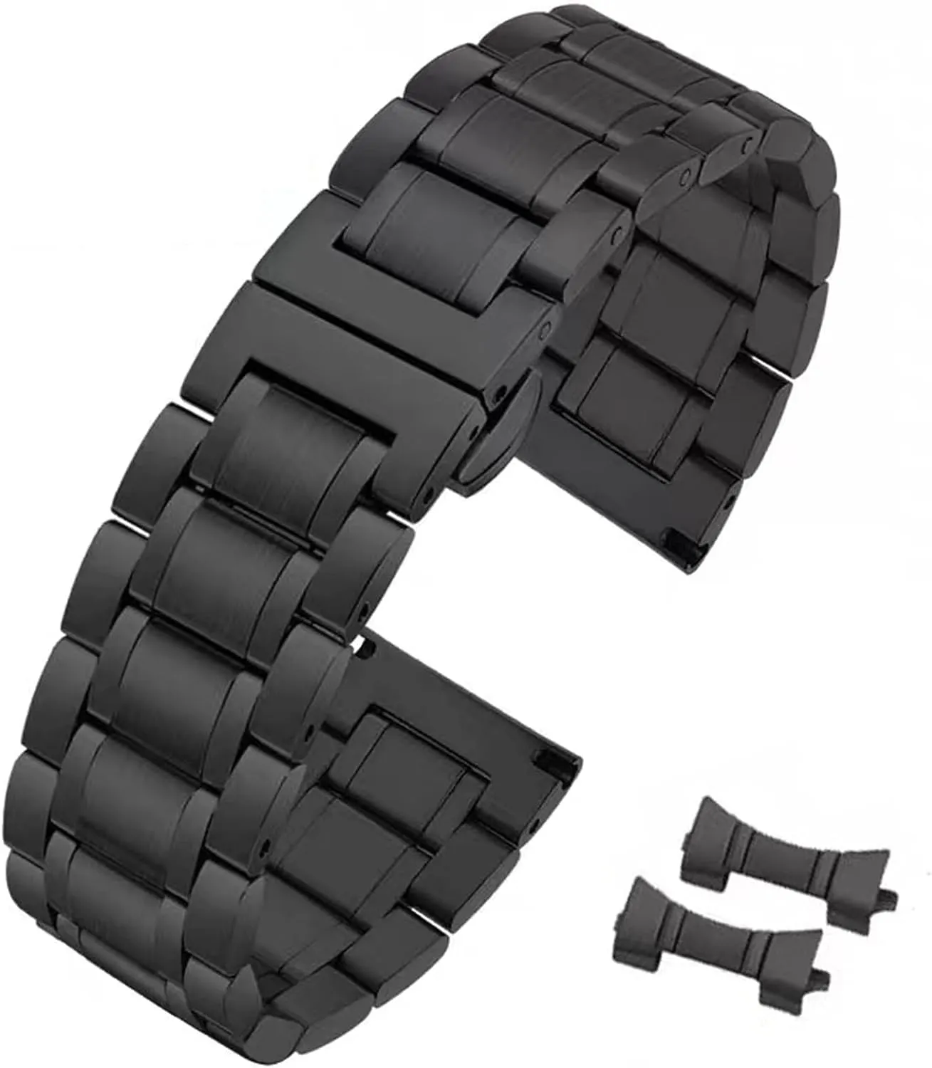 Quick Release Stainless Steel Watch Band Bracelet 12mm to 24mm Straight & Curved End Universal Stainless Steel Metal Watch Strap Smartwatch Replacement Band Men Women