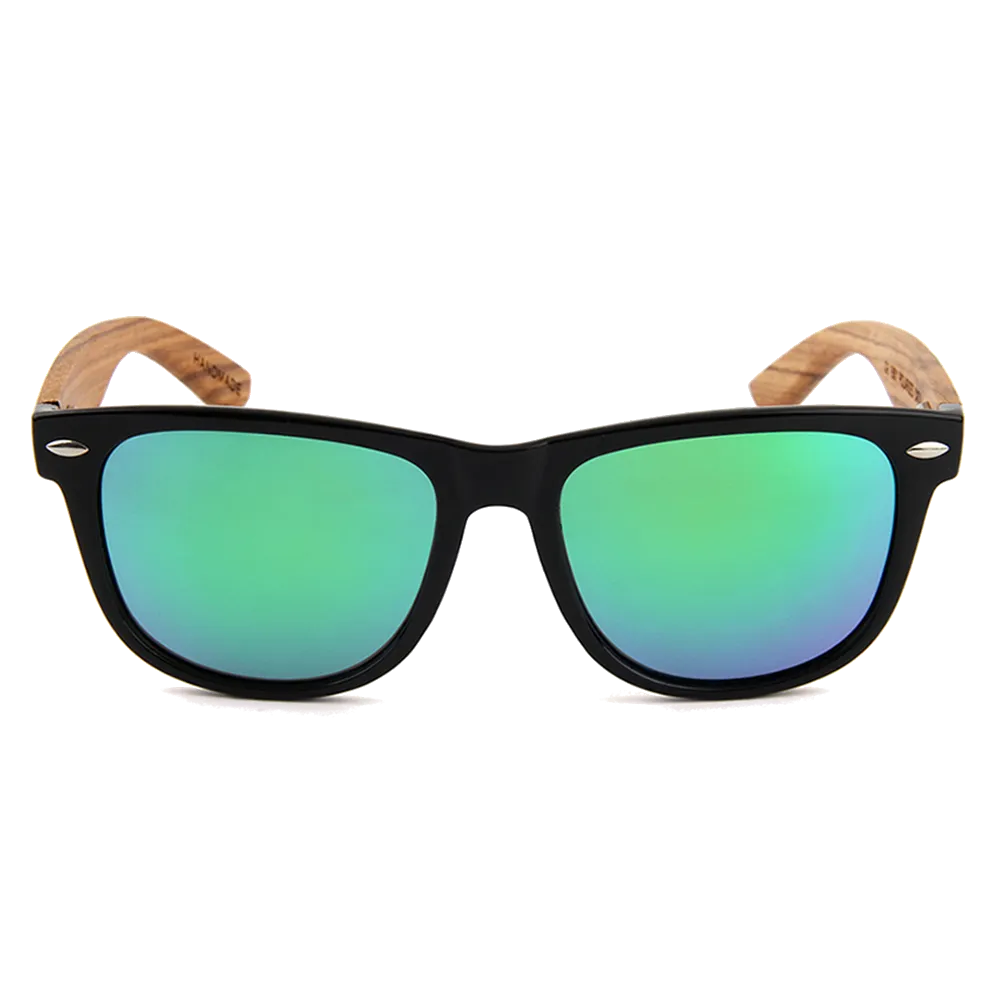 Real Zebra Wood Wanderer Sunglasses by WUDN