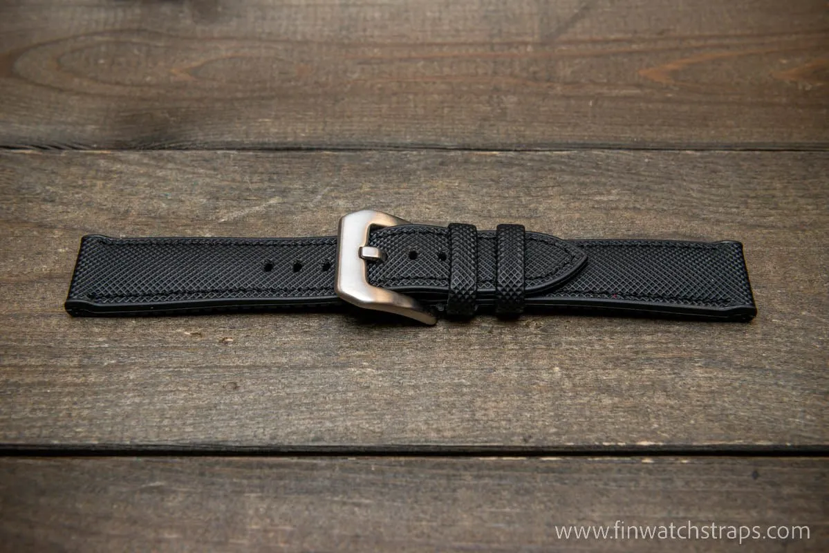 Sailcloth waterproof hybrid fluororubber (FKM) watch strap, premium quality, for sports, divers watches, width: 20, 22 mm.