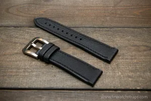 Sailcloth waterproof hybrid fluororubber (FKM) watch strap, premium quality, for sports, divers watches, width: 20, 22 mm.