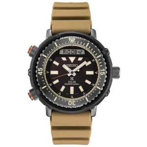 Seiko Mens Arnie Prospex Silicone Strap Black Dial Chronograph Solar Watch - SNJ029
