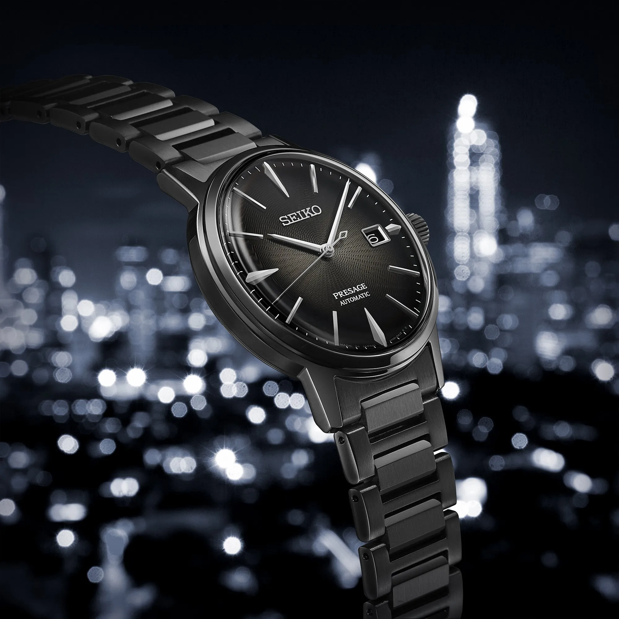 Seiko Presage 39.5mm - 'The Black Velvet' Cocktail Time