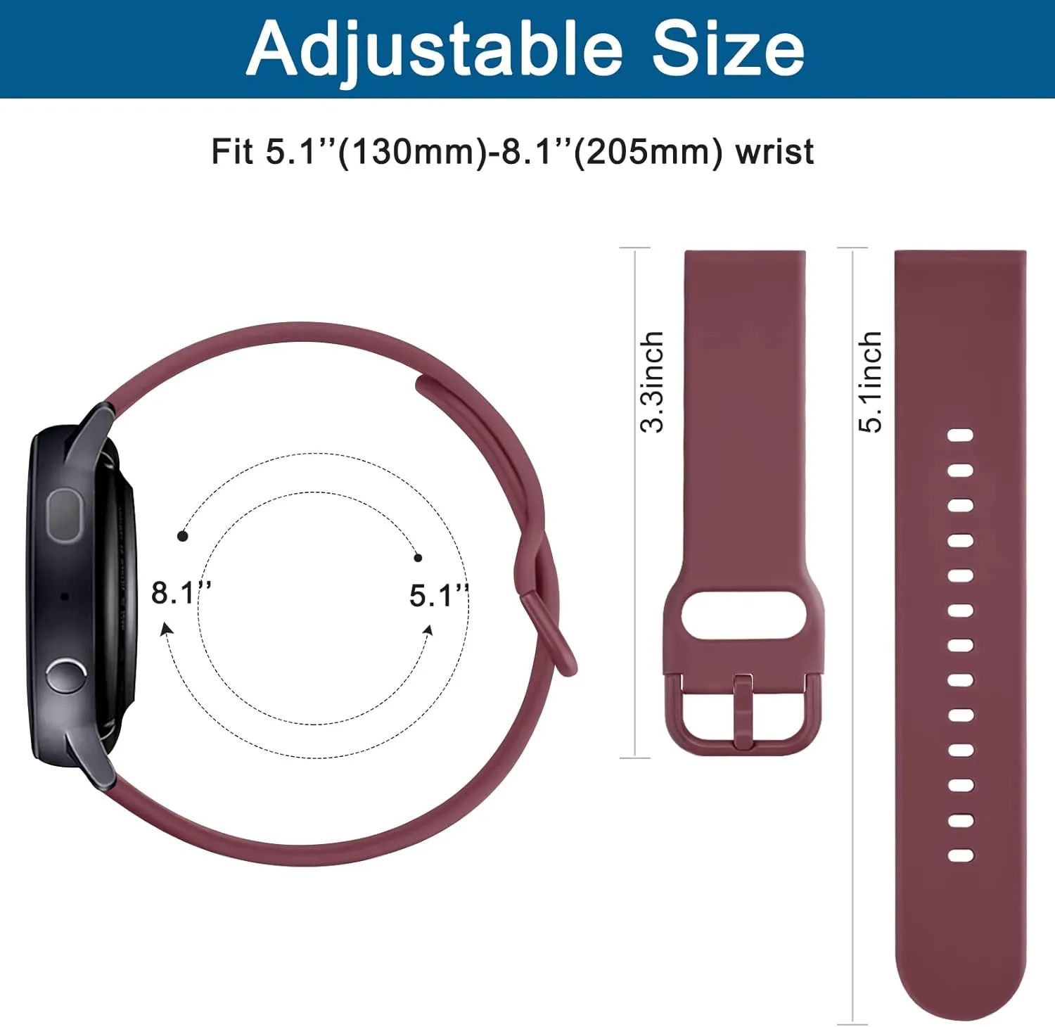 Silicone Watch Bands Quick Release 20mm 22mm, Soft Sport Replacement Watch Strap for Women Men