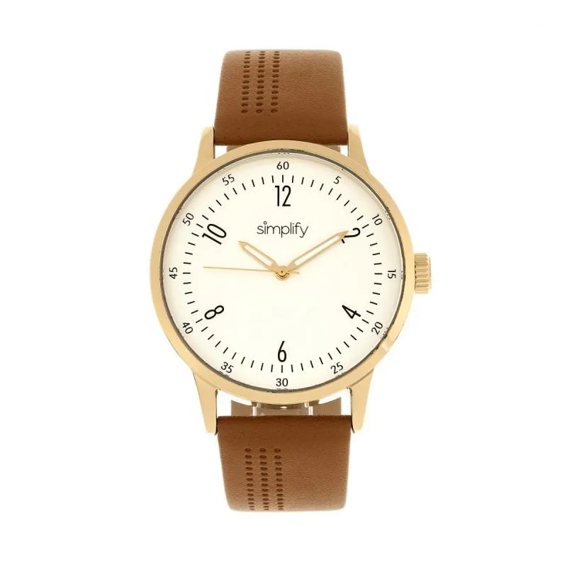 Simplify The 5700 Leather-Band Watch