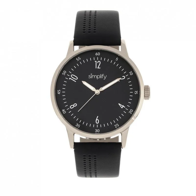 Simplify The 5700 Leather-Band Watch