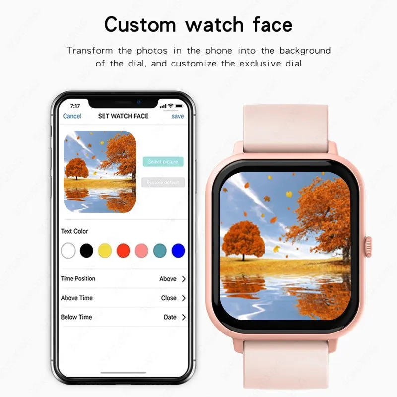 Smartwatch Unisex - Custom Dial & Bluetooth Music
