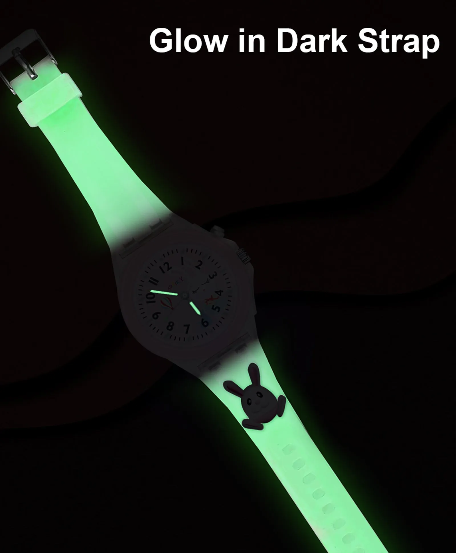 Spiky 3D Cartoon Unicorn Analog Light Watch for Kids Boys & Girls - Light Pink