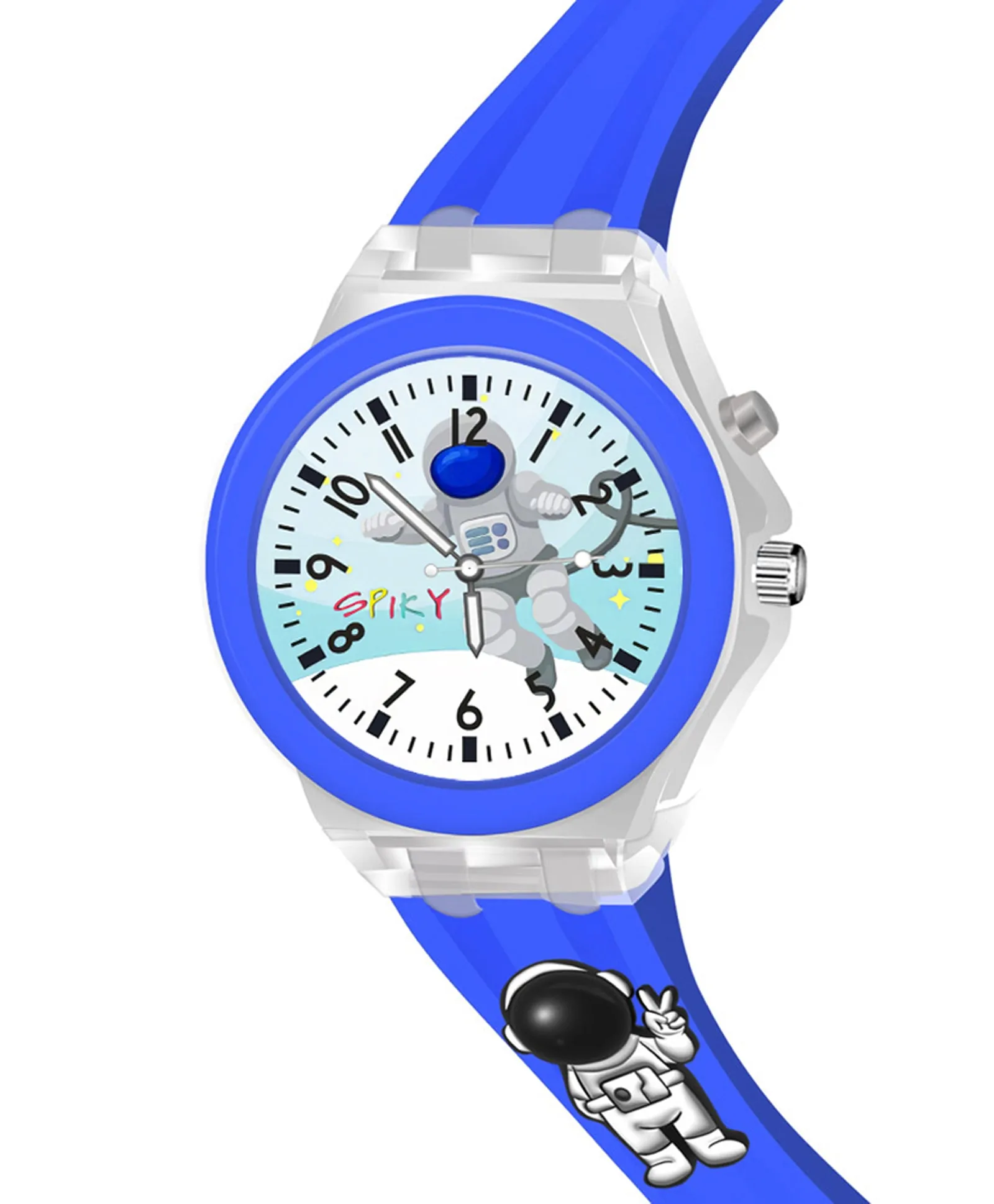 Spiky 3D Cartoon Unicorn Analog Light Watch for Kids Boys & Girls - Light Pink