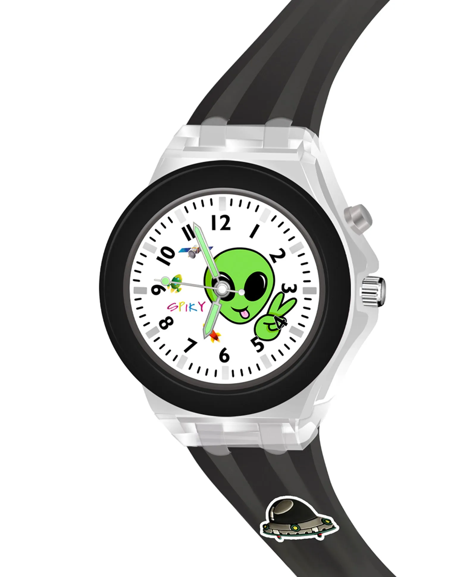 Spiky 3D Cartoon Unicorn Analog Light Watch for Kids Boys & Girls - Light Pink