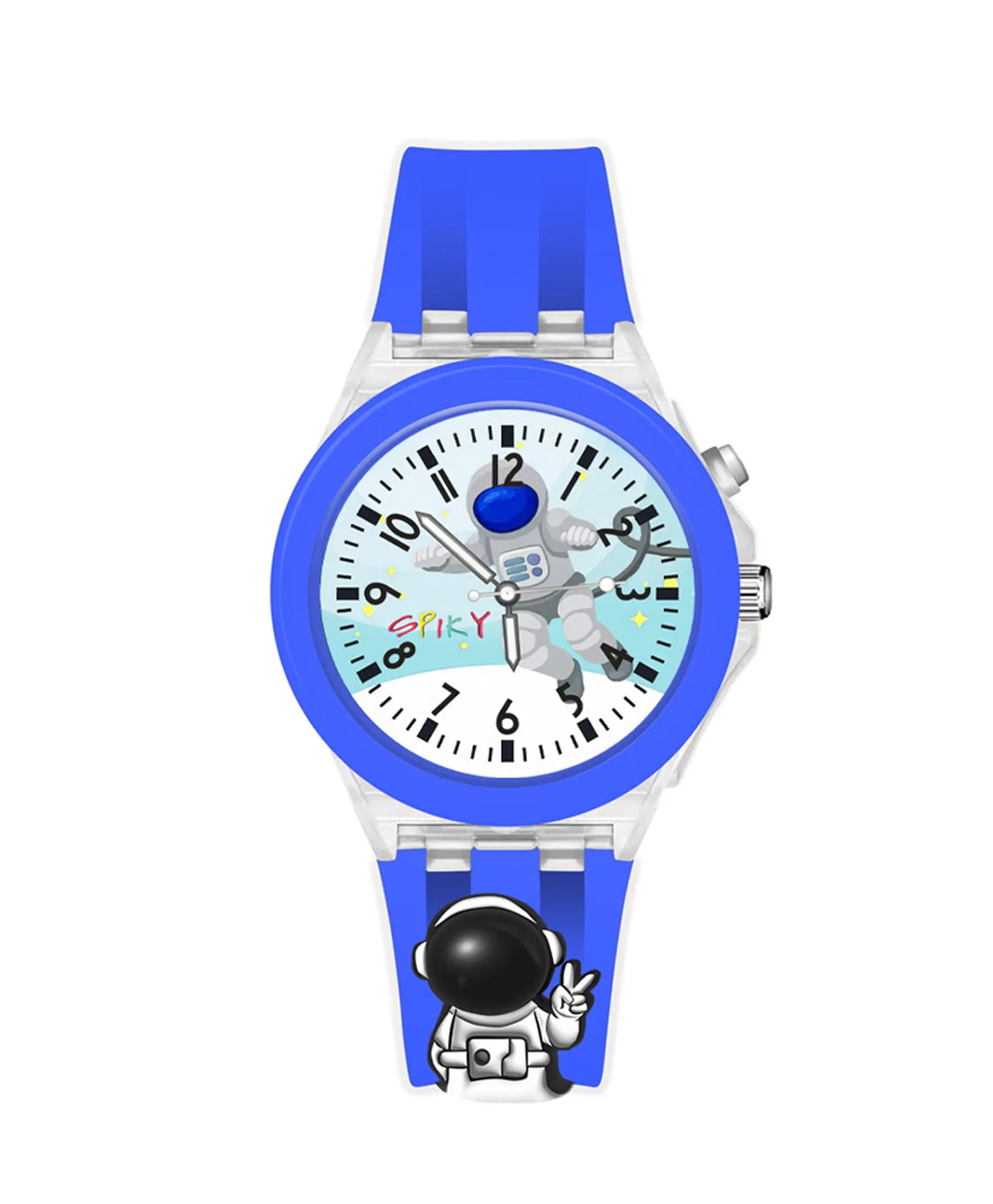 Spiky 3D Cartoon Unicorn Analog Light Watch for Kids Boys & Girls - Light Pink