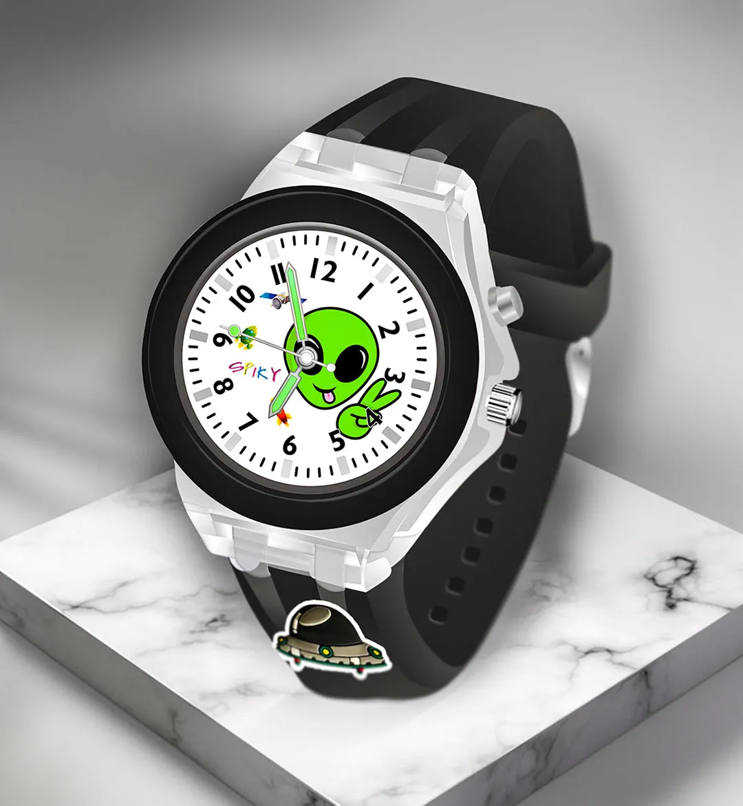 Spiky 3D Cartoon Unicorn Analog Light Watch for Kids Boys & Girls - Light Pink