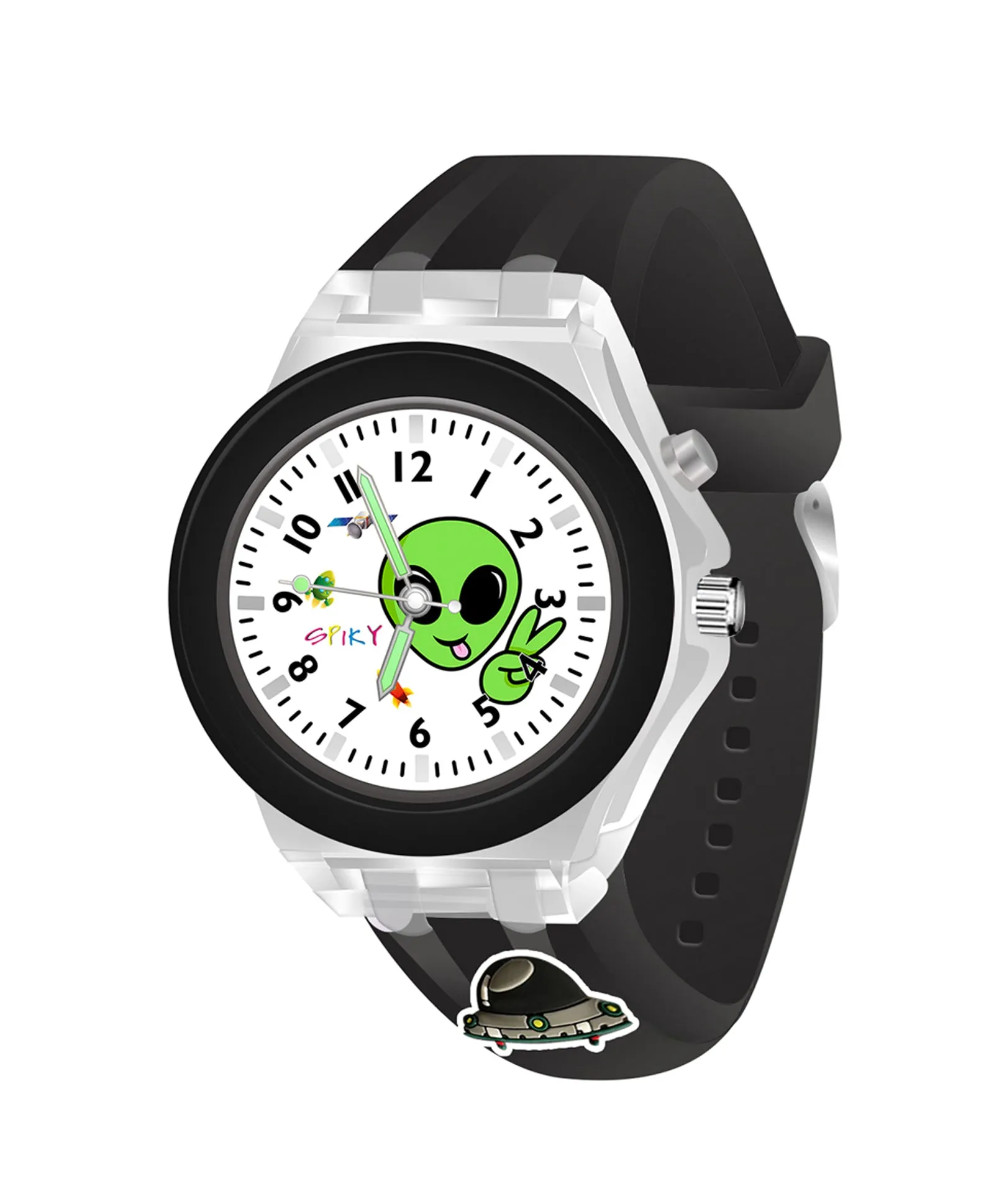 Spiky 3D Cartoon Unicorn Analog Light Watch for Kids Boys & Girls - Light Pink