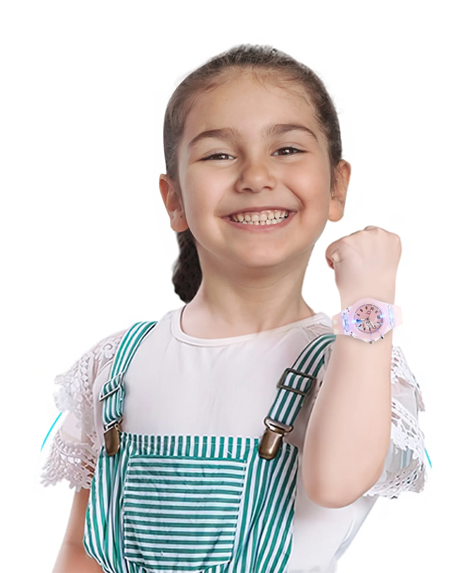 Spiky 3D Cartoon Unicorn Analog Light Watch for Kids Boys & Girls - Light Pink
