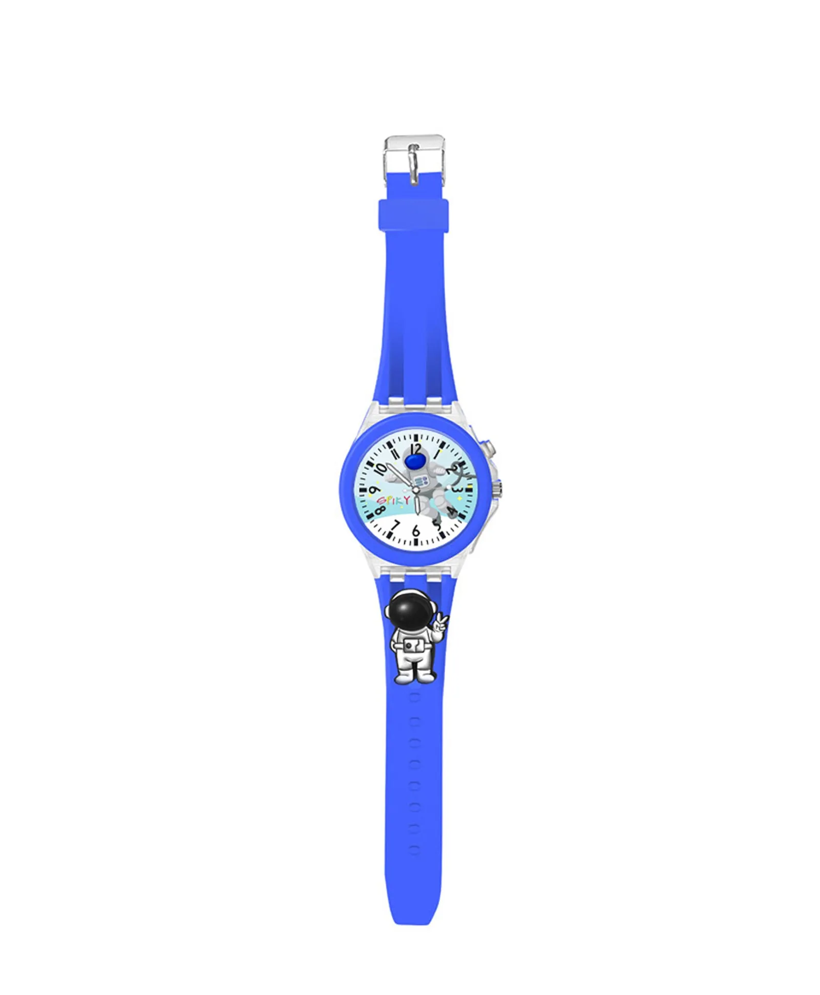 Spiky 3D Cartoon Unicorn Analog Light Watch for Kids Boys & Girls - Light Pink