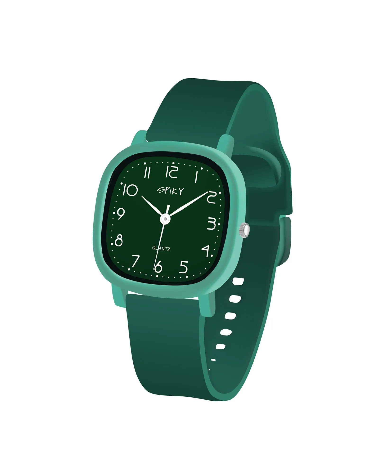 Spiky Eva19 Square Analog Watch for Kids - Pink