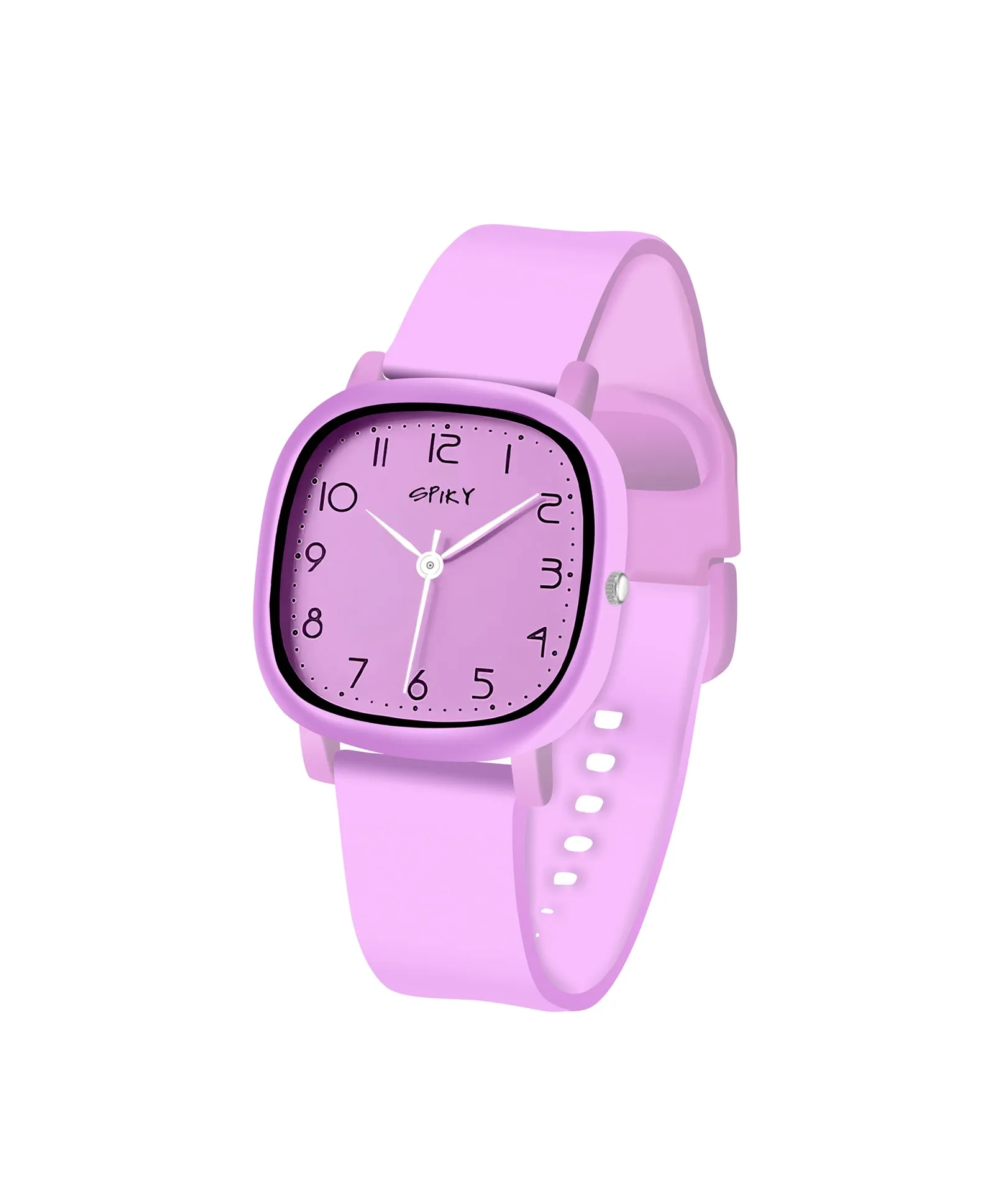 Spiky Eva19 Square Analog Watch for Kids - Pink