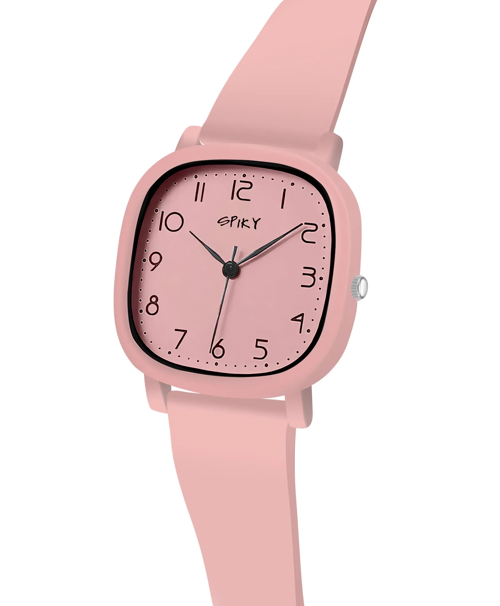 Spiky Eva19 Square Analog Watch for Kids - Pink