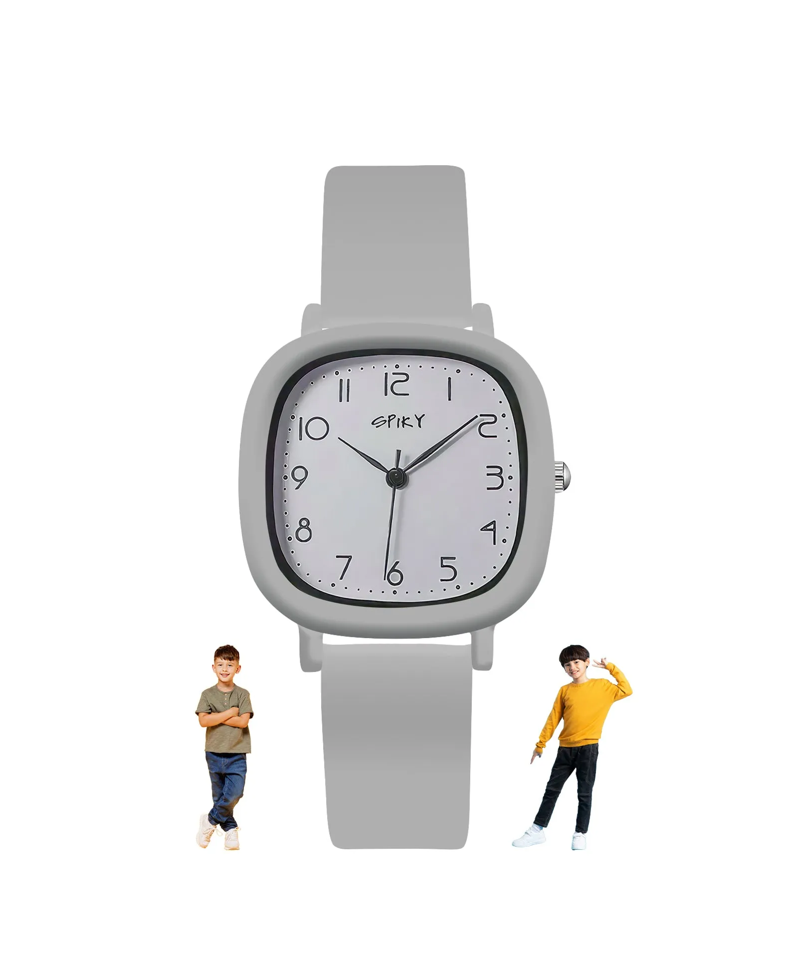 Spiky Eva19 Square Analog Watch for Kids - Pink