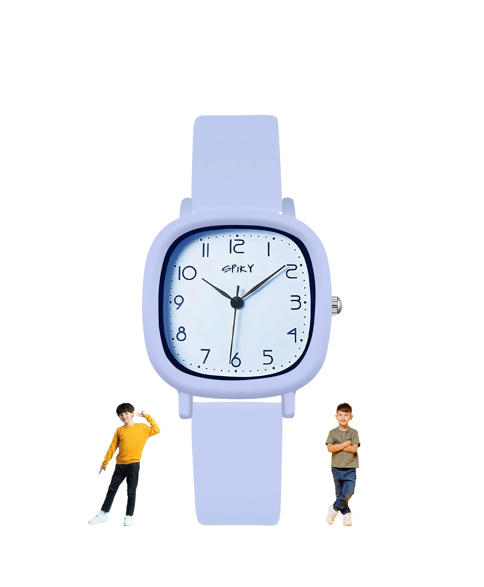 Spiky Eva19 Square Analog Watch for Kids - Pink
