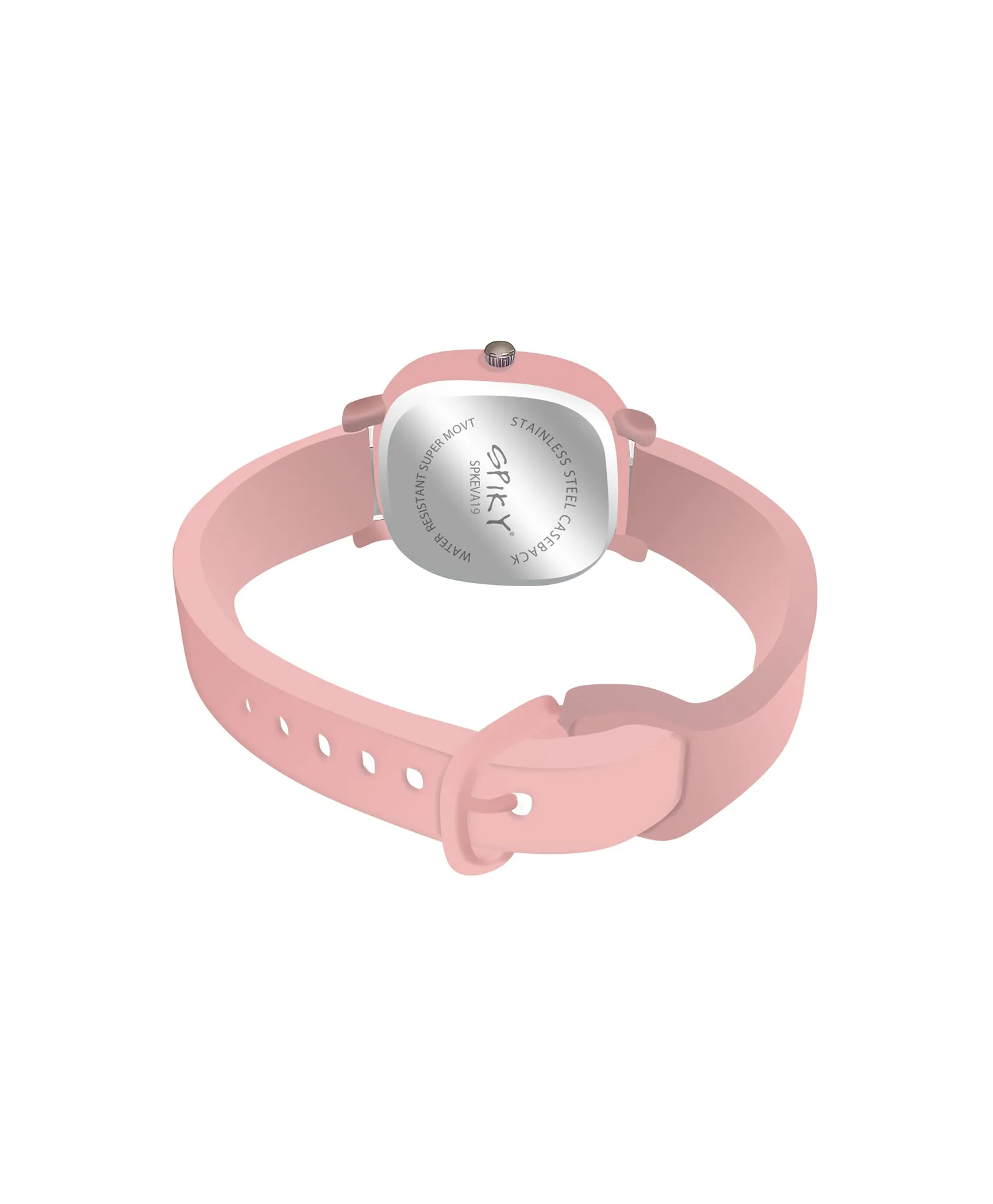 Spiky Eva19 Square Analog Watch for Kids - Pink